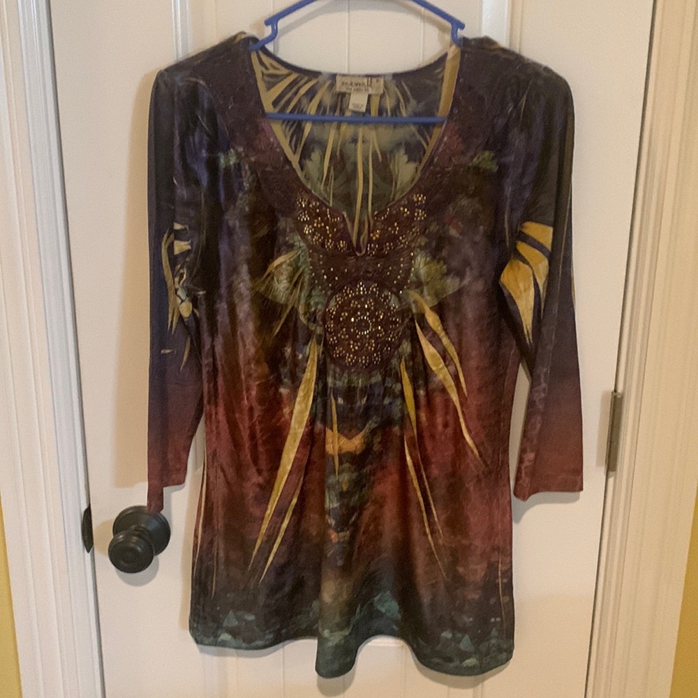 ONE WORLD Multicolor Tunic Top